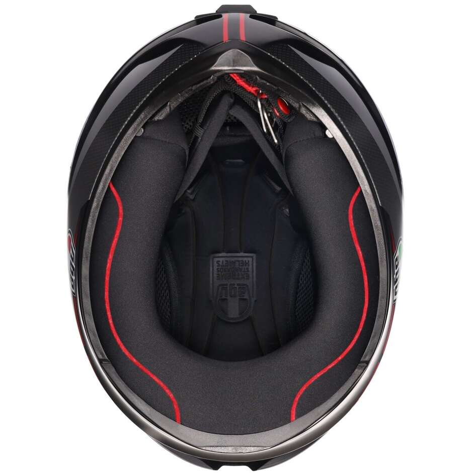 AGV K1 S LAP Integralhelm für Motorräder, Mattschwarz, Grau, Rot