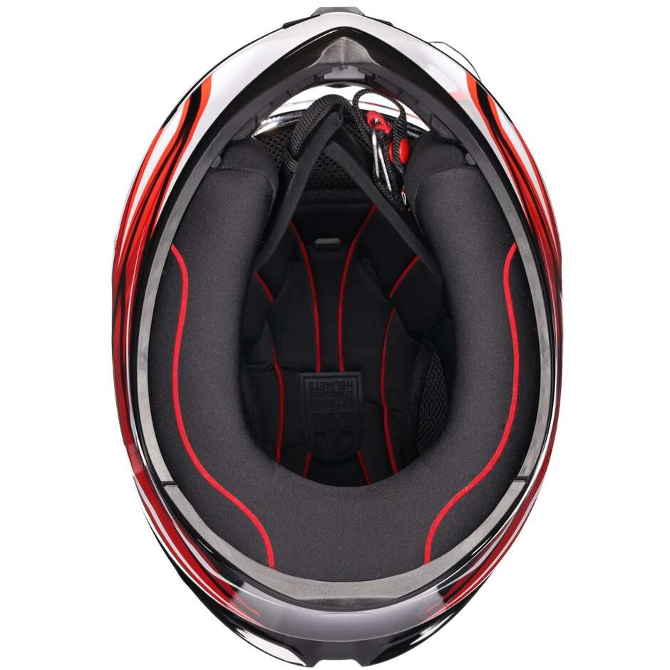 AGV K1 S LION Full Face Motorcycle Helmet Black Red White