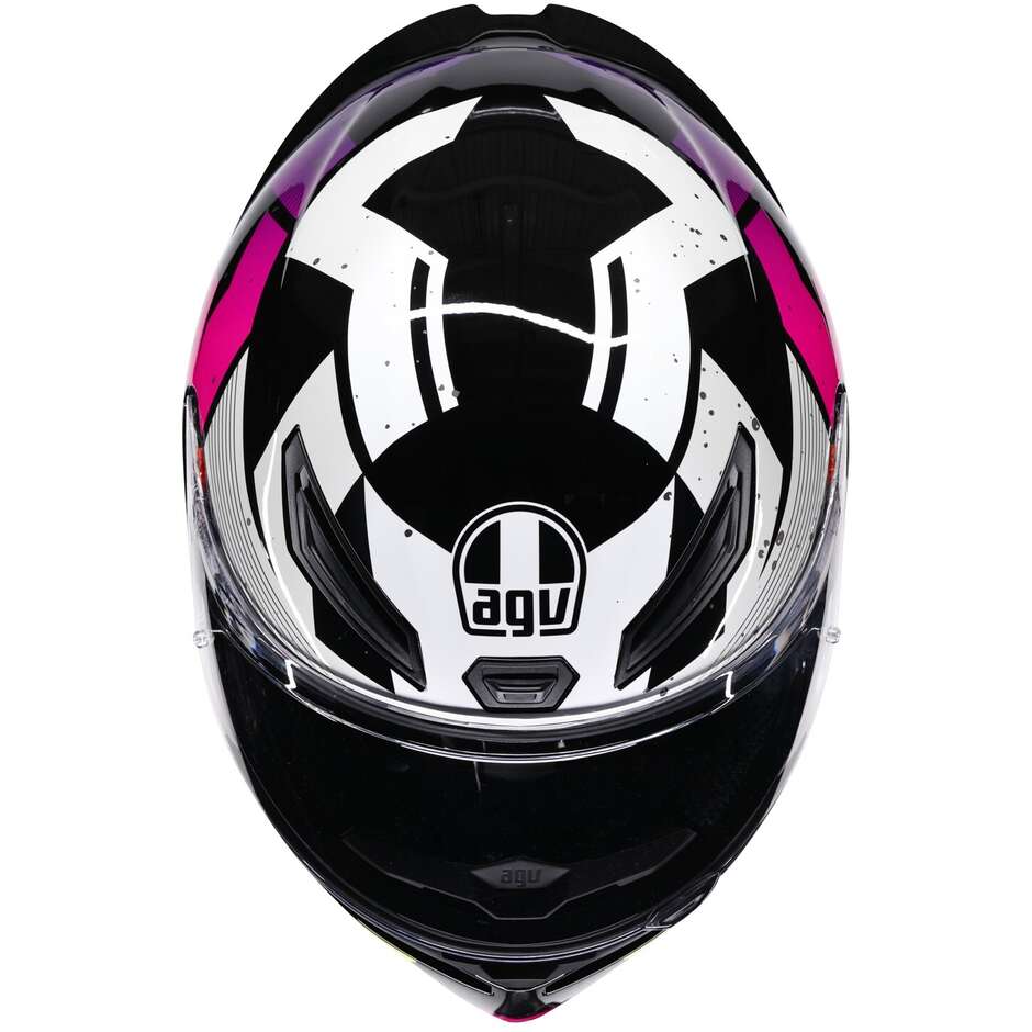 Agv K1 S PUNKPULSE Full Face Motorcycle Helmet Black Purple Lime