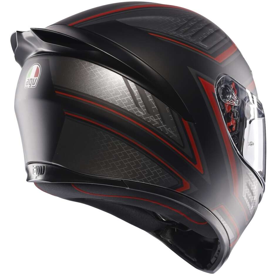 AGV K1 S SLING Integral-Motorradhelm Mattschwarz Rot