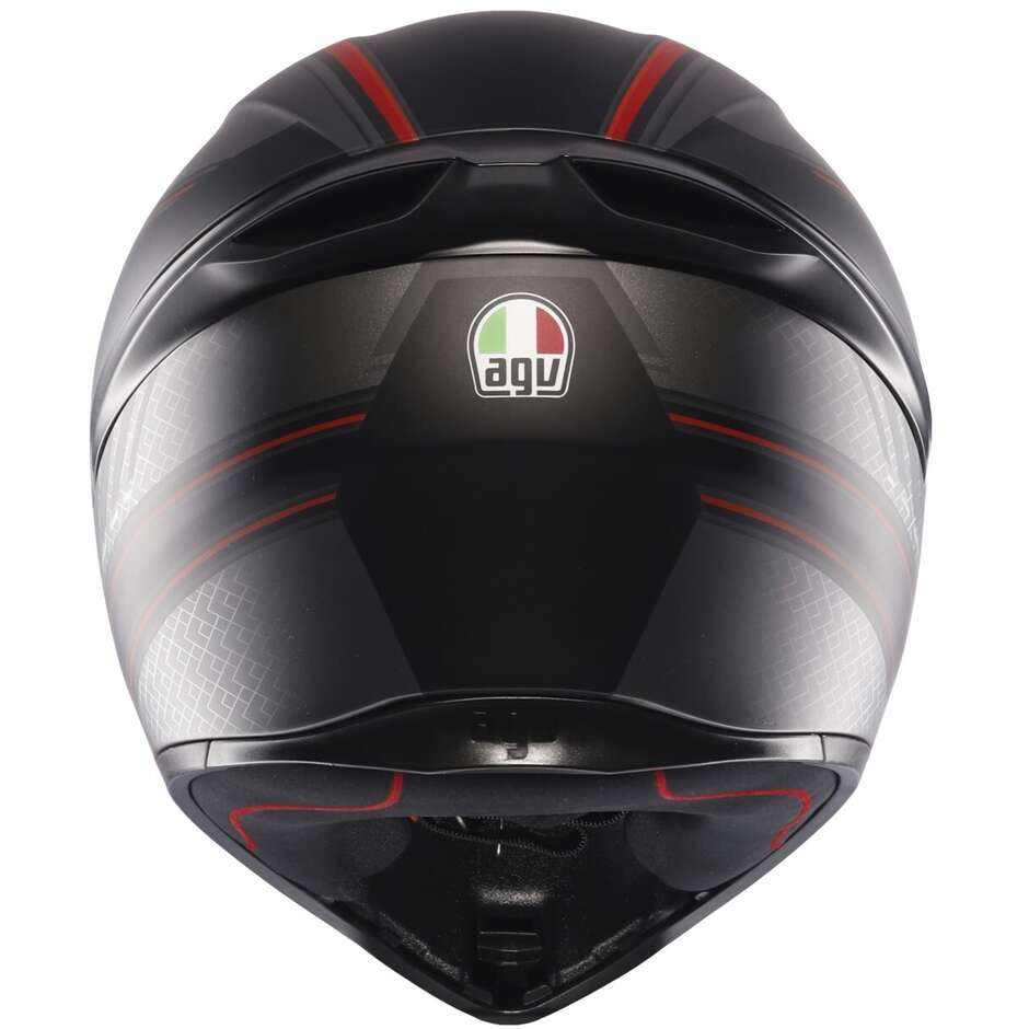 AGV K1 S SLING Integral-Motorradhelm Mattschwarz Rot