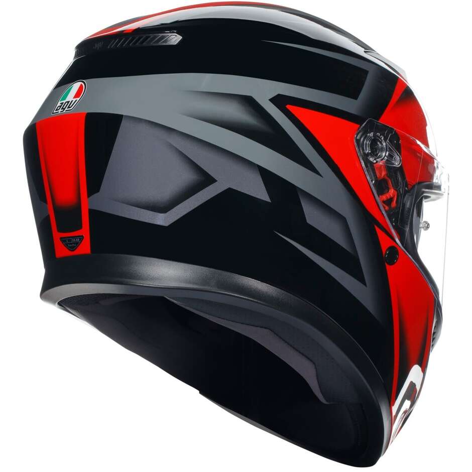 Agv K3 COMPOUND Integral Motorcycle Helmet Black Red