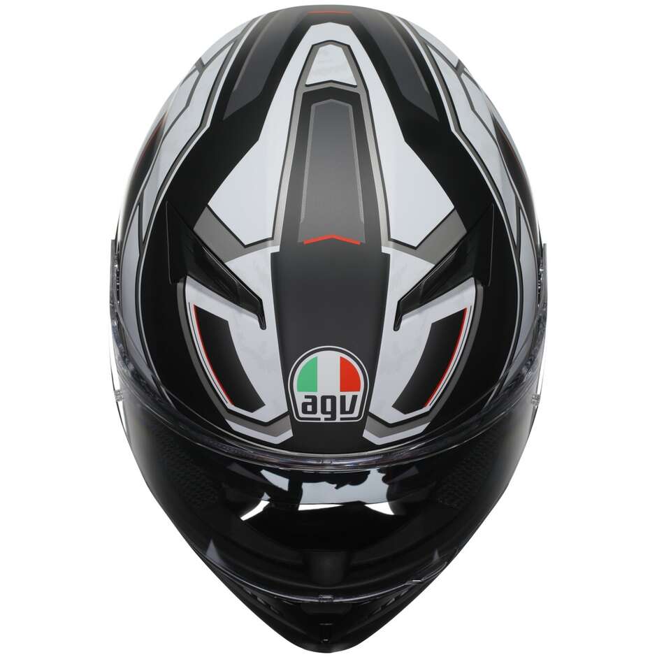 Agv K3 RIVIA Full Face Motorcycle Helmet Matt Black White