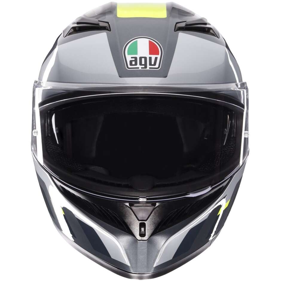 AGV K3 SHADE Full Face Motorcycle Helmet Gray Fluo Yellow