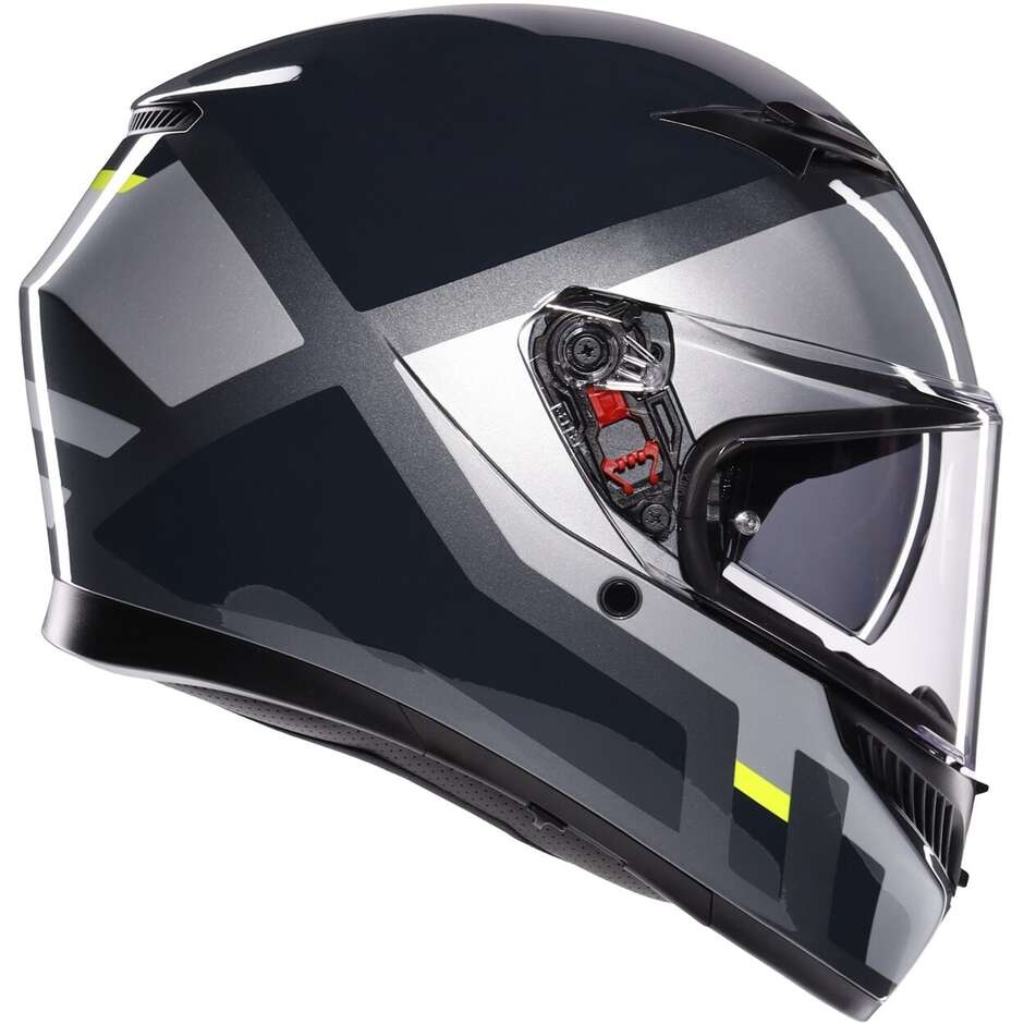AGV K3 SHADE Integral-Motorradhelm Grau Fluo Gelb