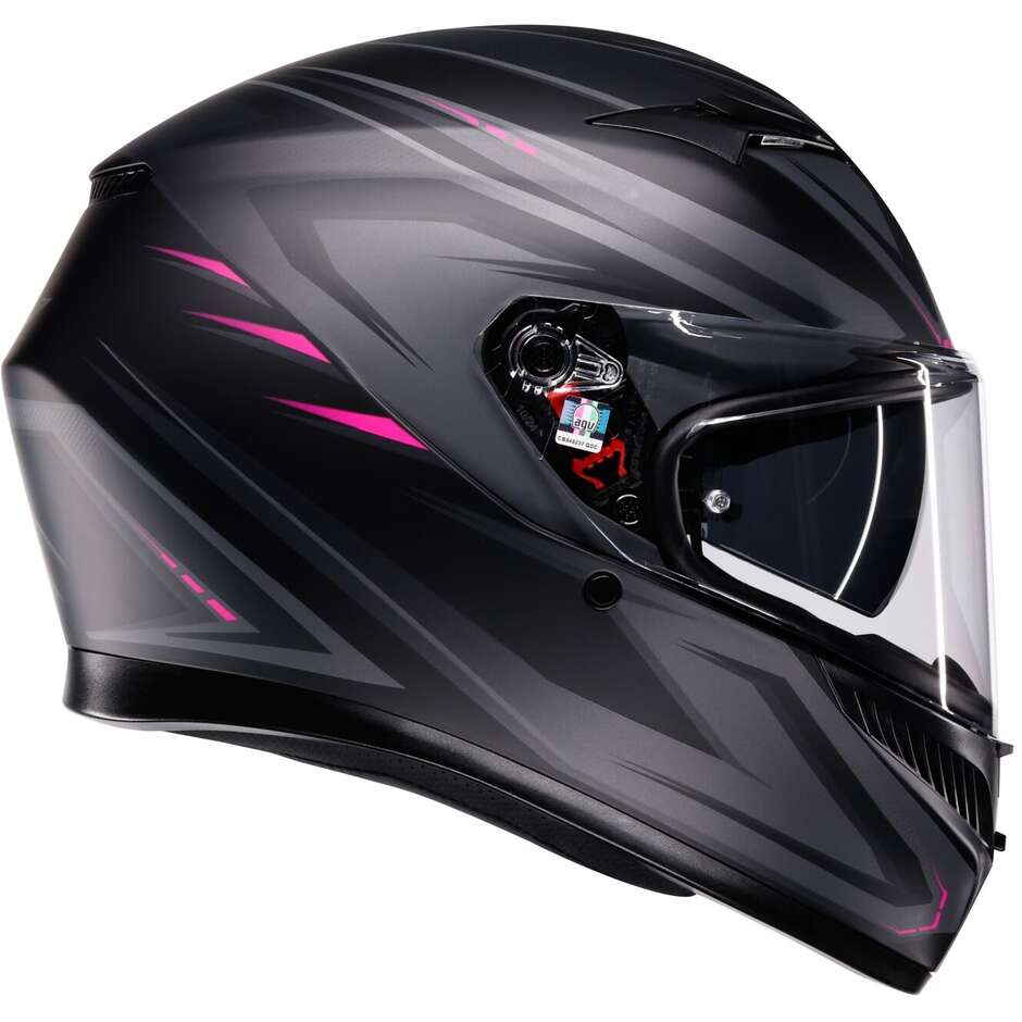 Agv K3 SYTH Integralhelm für Motorräder, mattschwarz-pink
