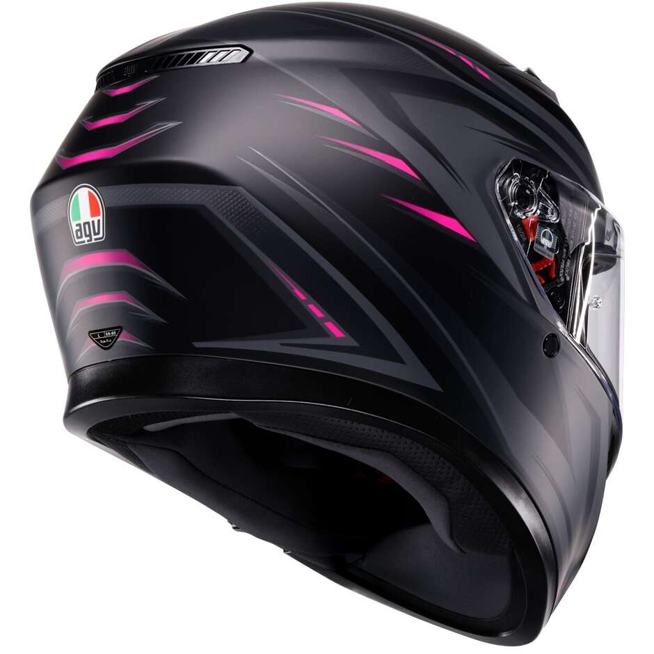 Agv K3 SYTH Integralhelm für Motorräder, mattschwarz-pink