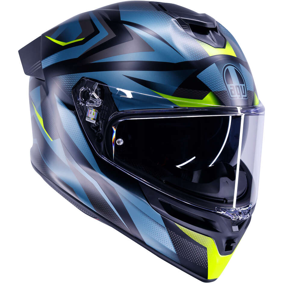 AGV K5 MUNOR Full Face Motorcycle Helmet Matte Black Fluorescent Yellow
