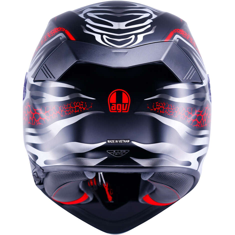 AGV K5 VIVERNA Full Face Motorcycle Helmet Matte Black Grey Red