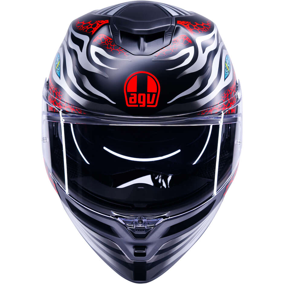AGV K5 VIVERNA Full Face Motorcycle Helmet Matte Black Grey Red