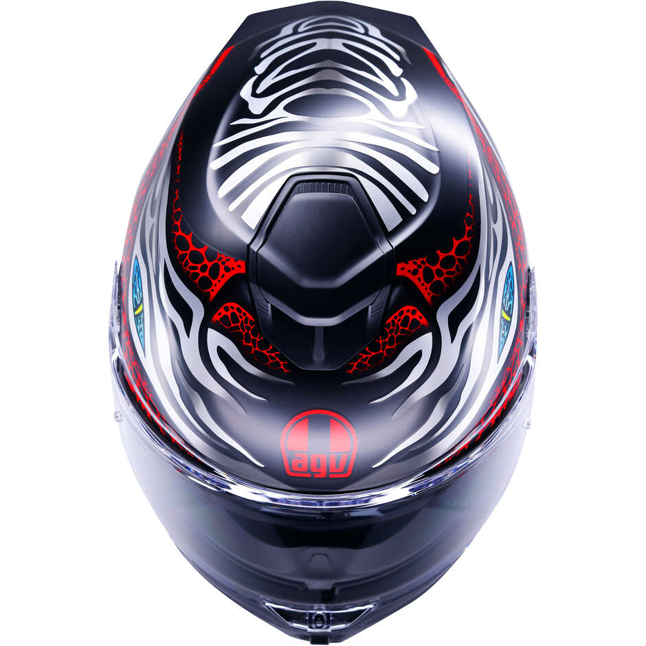AGV K5 VIVERNA Integralhelm für Motorräder, Mattschwarz, Grau, Rot