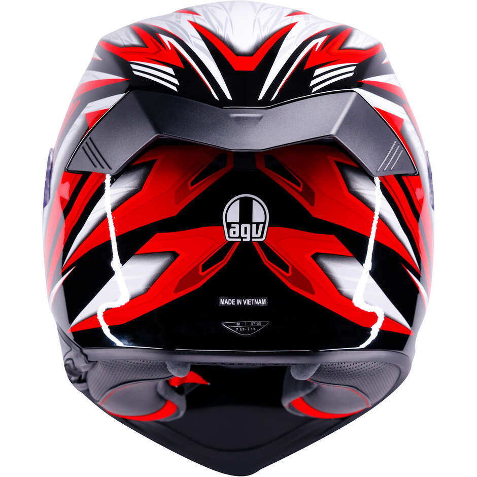 AGV K5 ZENITHAR Full Face Motorcycle Helmet Black White Red