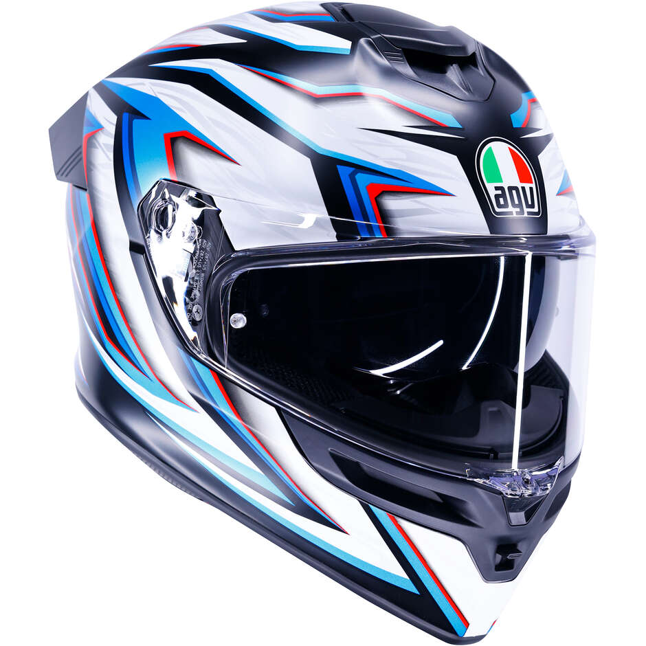 AGV K5 ZENITHAR Full Face Motorcycle Helmet Matte Black White Blue