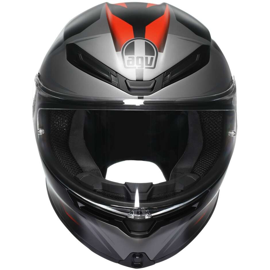 AGV K6 S KARVE Full Face Touring Fiberglass Motorcycle Helmet Matt Black Grey Red
