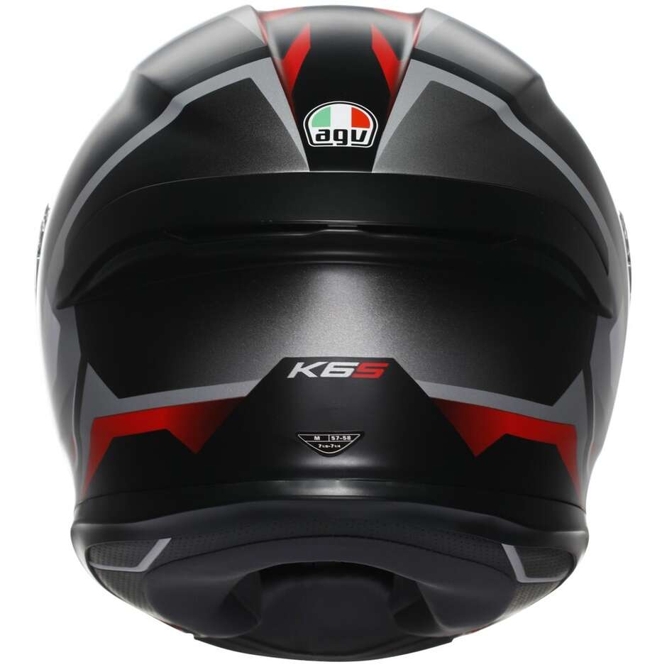 AGV K6 S Karve Integralhelm für Motorräder, Matt Schwarz Weiß Rot