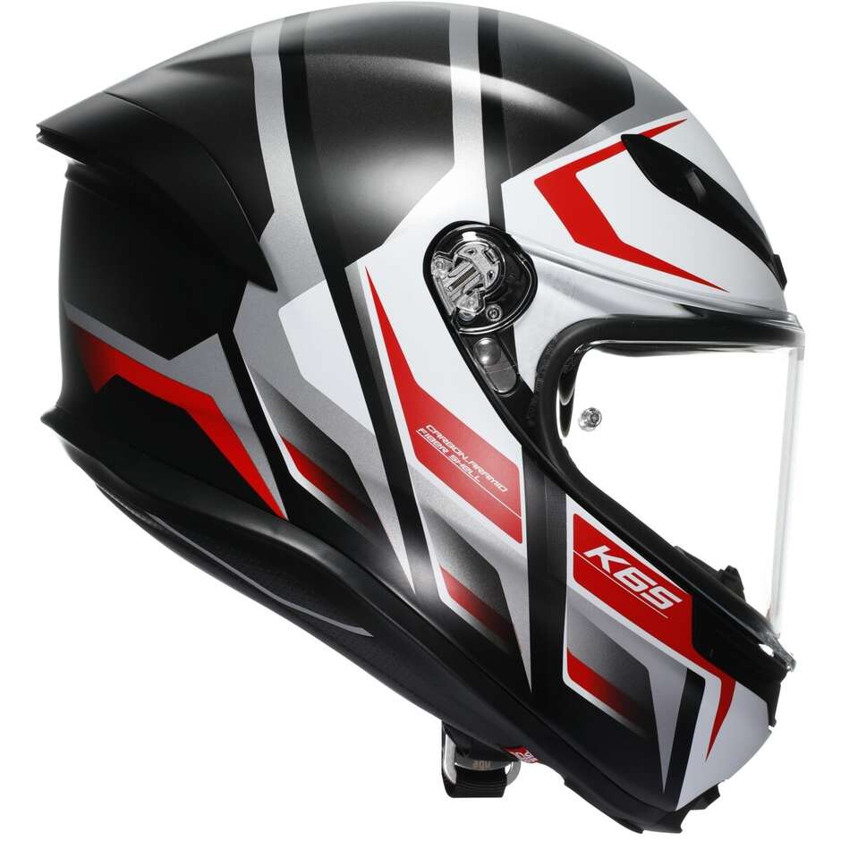 AGV K6 S KARVE Matt Black White Red Full Face Touring Fiber Motorcycle Helmet