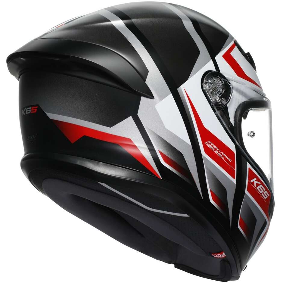 AGV K6 S KARVE Matt Black White Red Full Face Touring Fiber Motorcycle Helmet