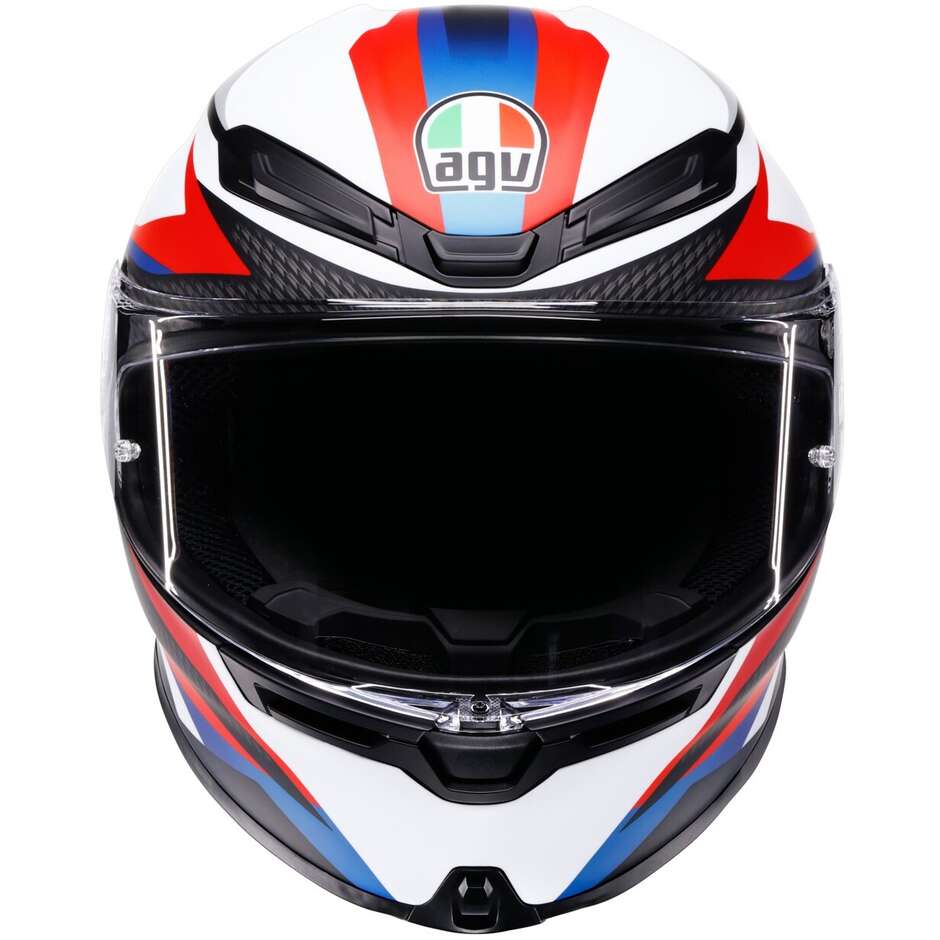 AGV K6 S TIMEWARP Full Face Motorcycle Helmet Matte Black Red Blue