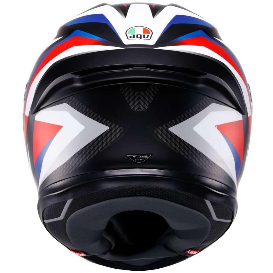 AGV K6 S TIMEWARP Full Face Motorcycle Helmet Matte Black Red Blue