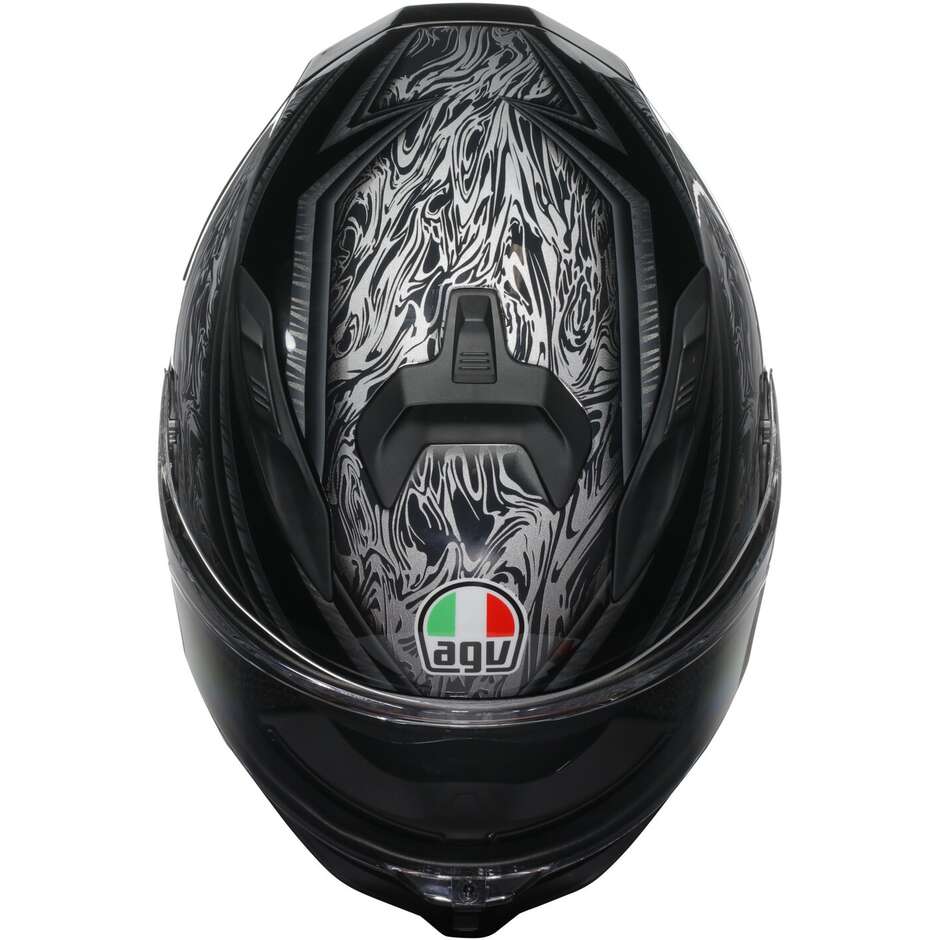 Agv K7 DAMASCUS Integralhelm Motorrad Schwarz Silber
