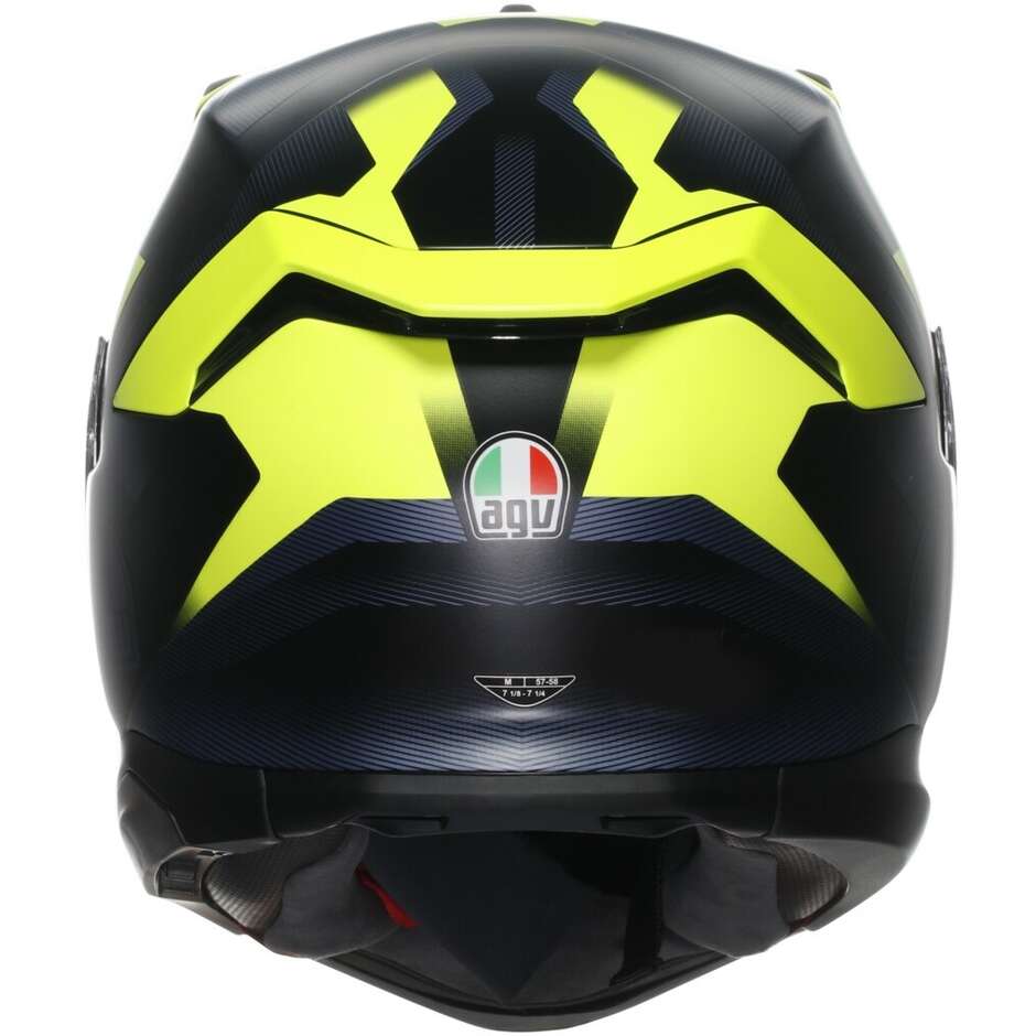 Agv K7 GLIMPSE Integralhelm Motorrad Matt Schwarz Fluoreszierend Gelb