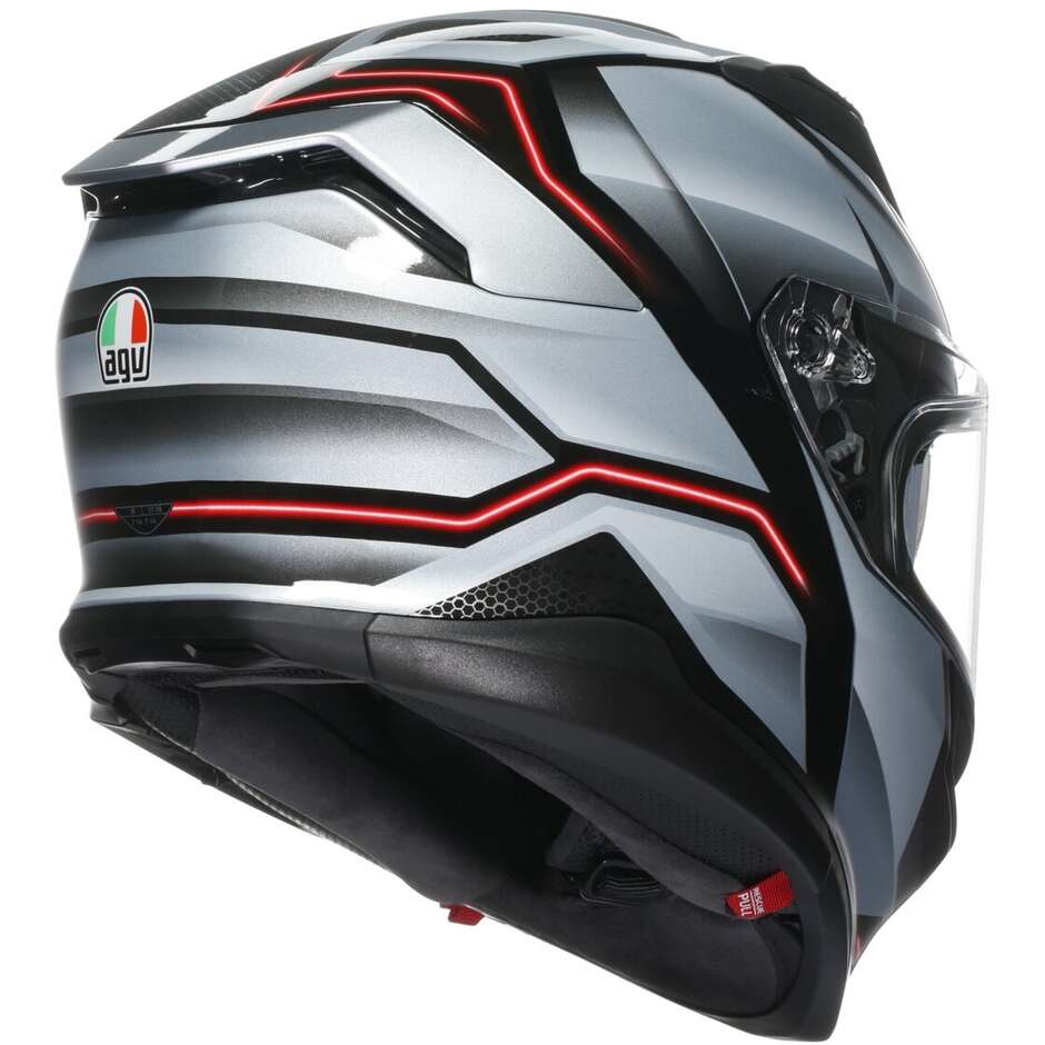 Agv K7 JAEGER Full Face Motorcycle Helmet Black Silver