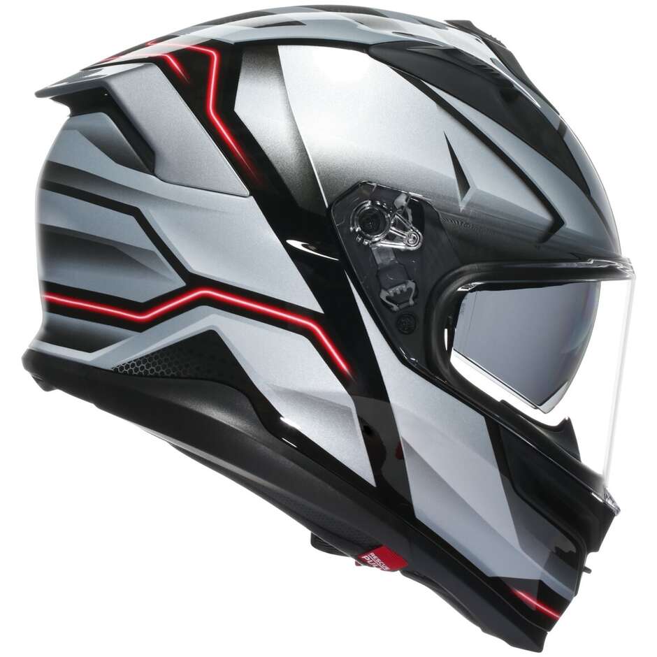 Agv K7 JAEGER Full Face Motorcycle Helmet Black Silver