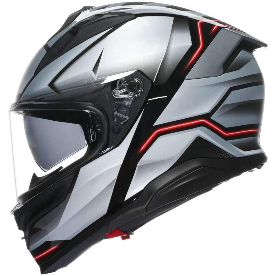 Agv K7 JAEGER Full Face Motorcycle Helmet Black Silver