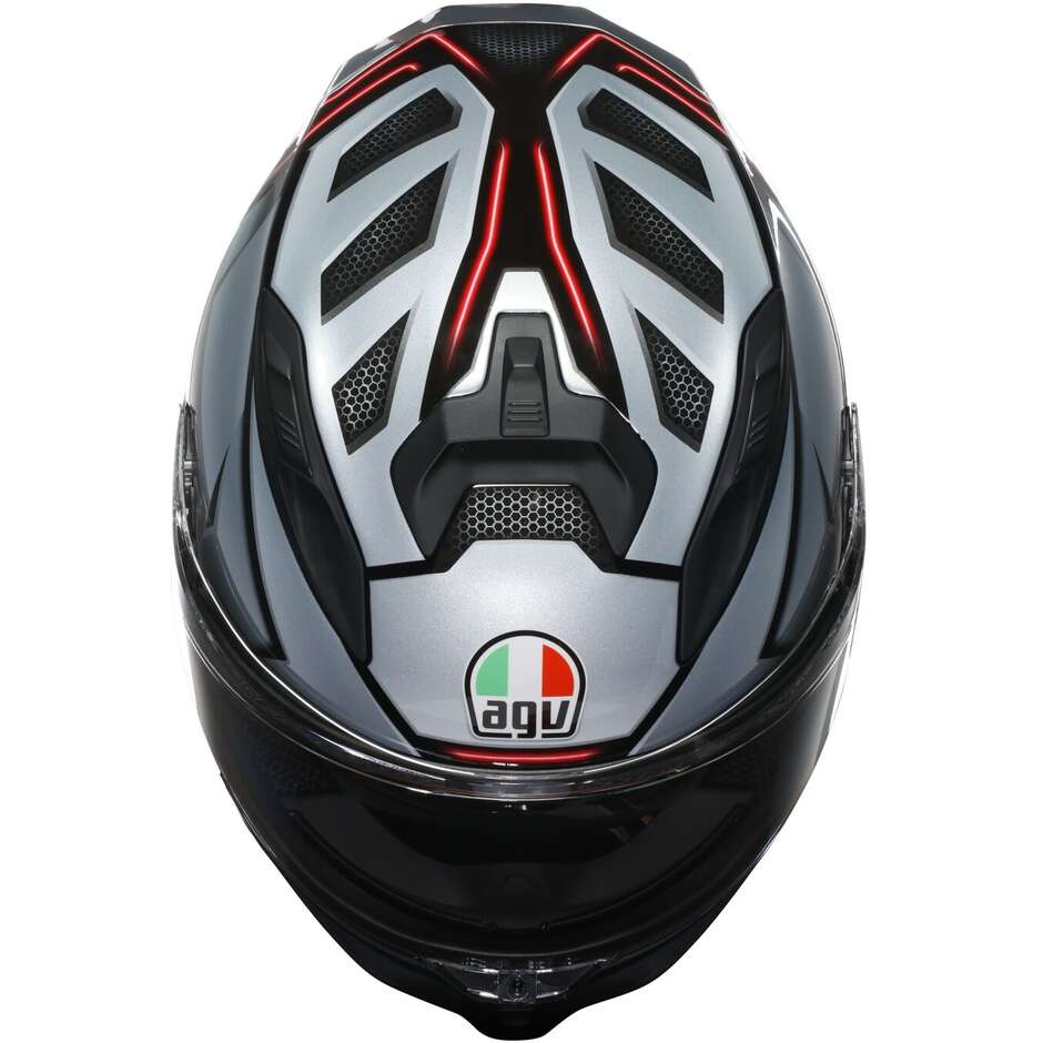 AGV K7 JAEGER Integralhelm Motorradhelm Schwarz Silber