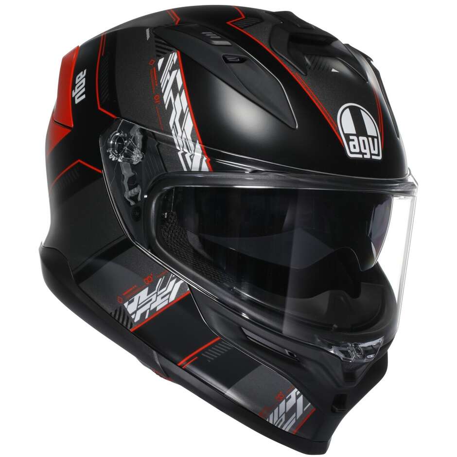 AGV K7 KYBER Full Face Motorcycle Helmet Matte Black Red