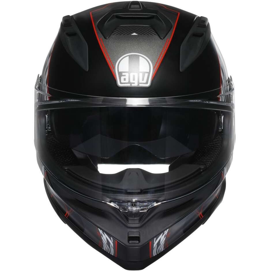 AGV K7 KYBER Full Face Motorcycle Helmet Matte Black Red