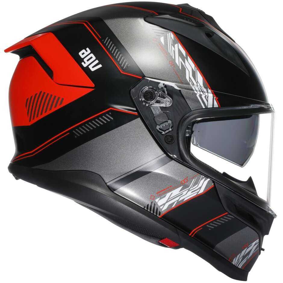 AGV K7 KYBER Full Face Motorcycle Helmet Matte Black Red