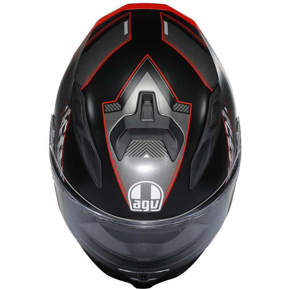 AGV K7 KYBER Full Face Motorcycle Helmet Matte Black Red