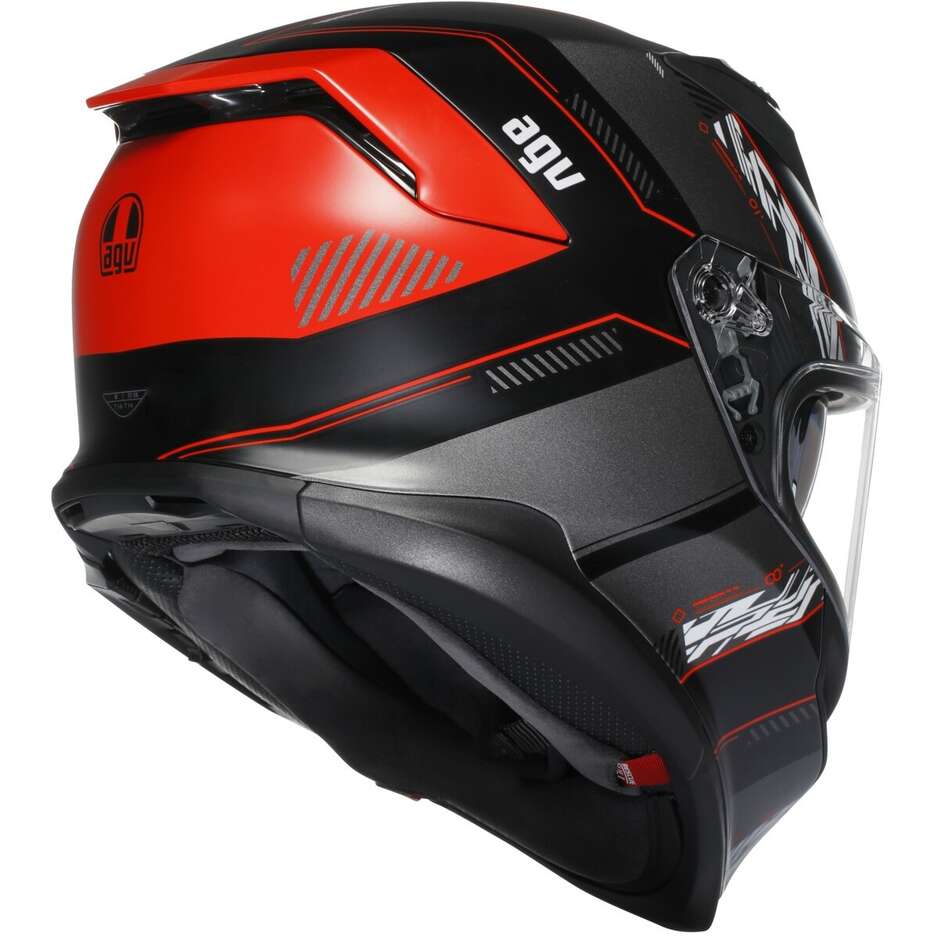 AGV K7 KYBER Full Face Motorcycle Helmet Matte Black Red