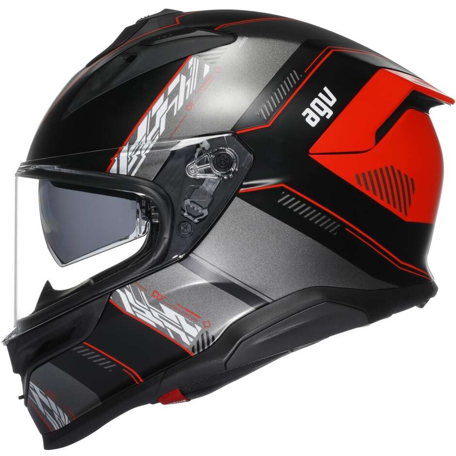 AGV K7 KYBER Full Face Motorcycle Helmet Matte Black Red