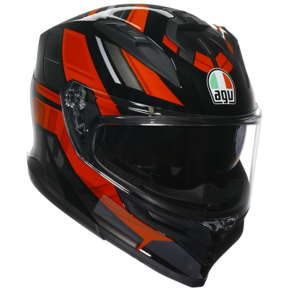 AGV K7 TAURAX Full Face Motorcycle Helmet Black Red