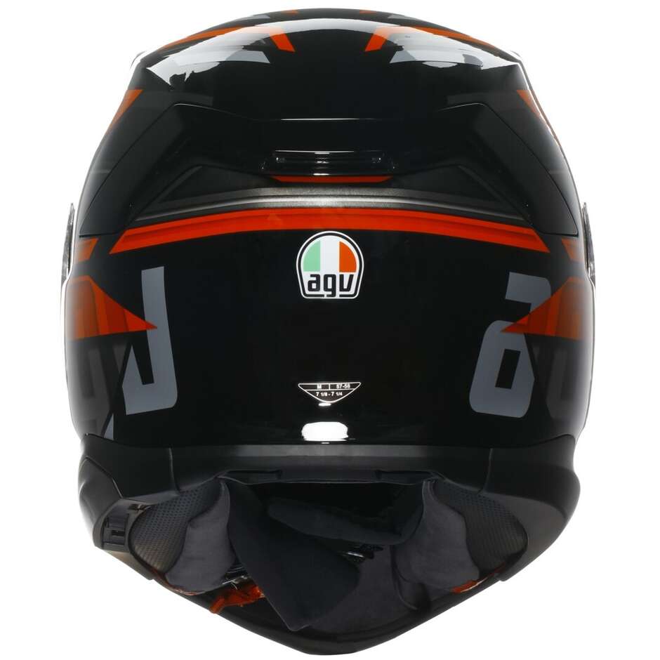 AGV K7 TAURAX Full Face Motorcycle Helmet Black Red