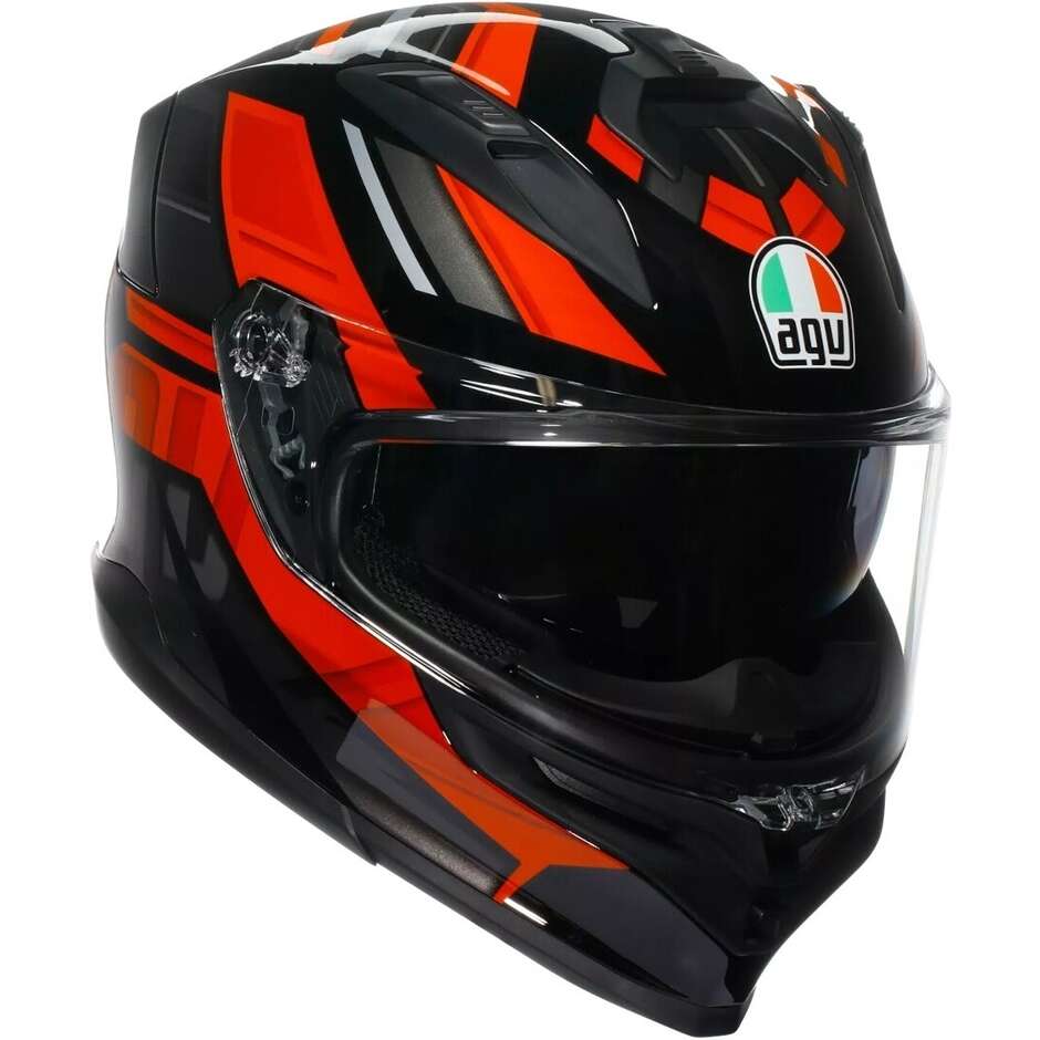 Agv K7 TAURAX Integralhelm Motorrad Schwarz Rot