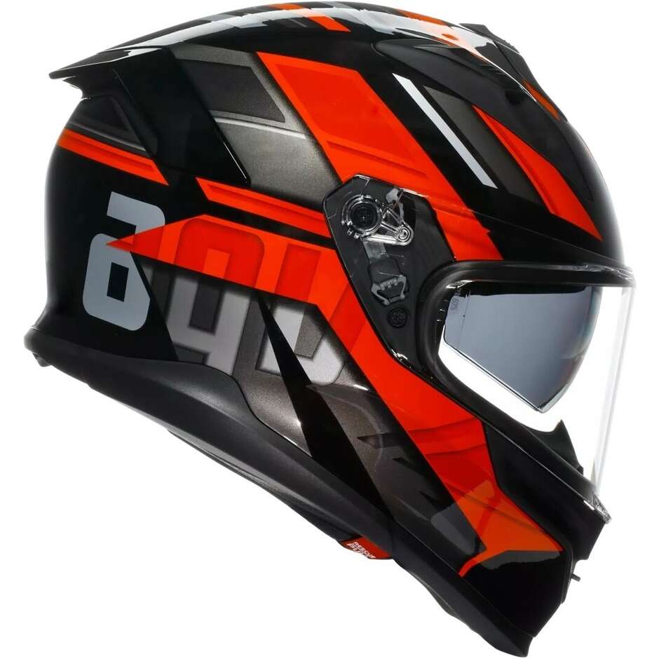 Agv K7 TAURAX Integralhelm Motorrad Schwarz Rot