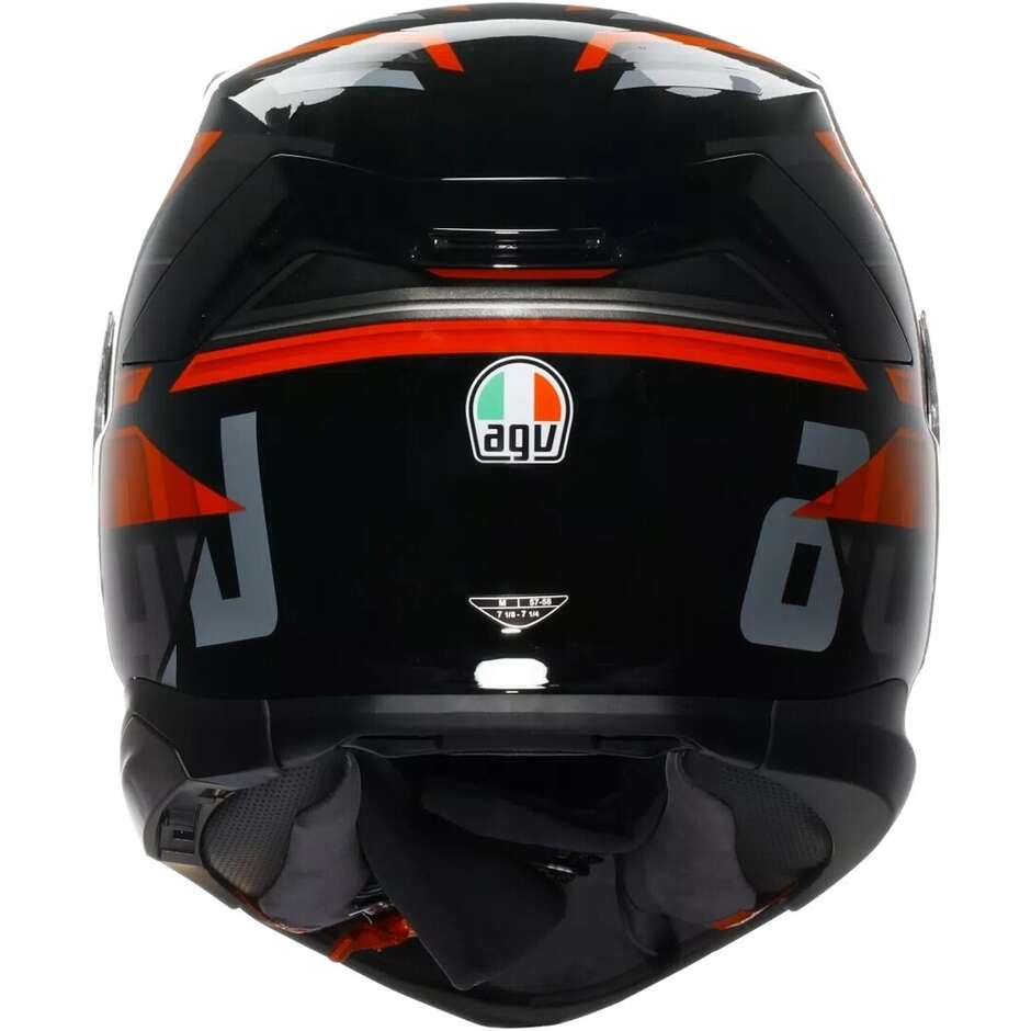 Agv K7 TAURAX Integralhelm Motorrad Schwarz Rot