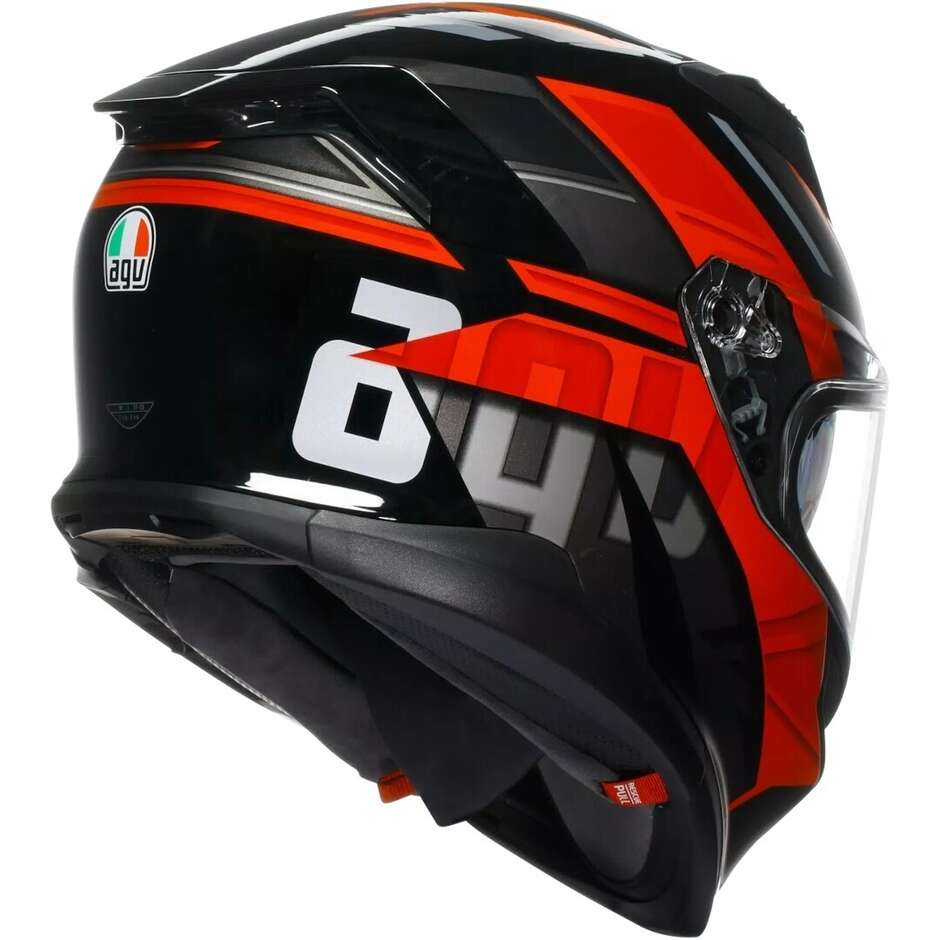 Agv K7 TAURAX Integralhelm Motorrad Schwarz Rot