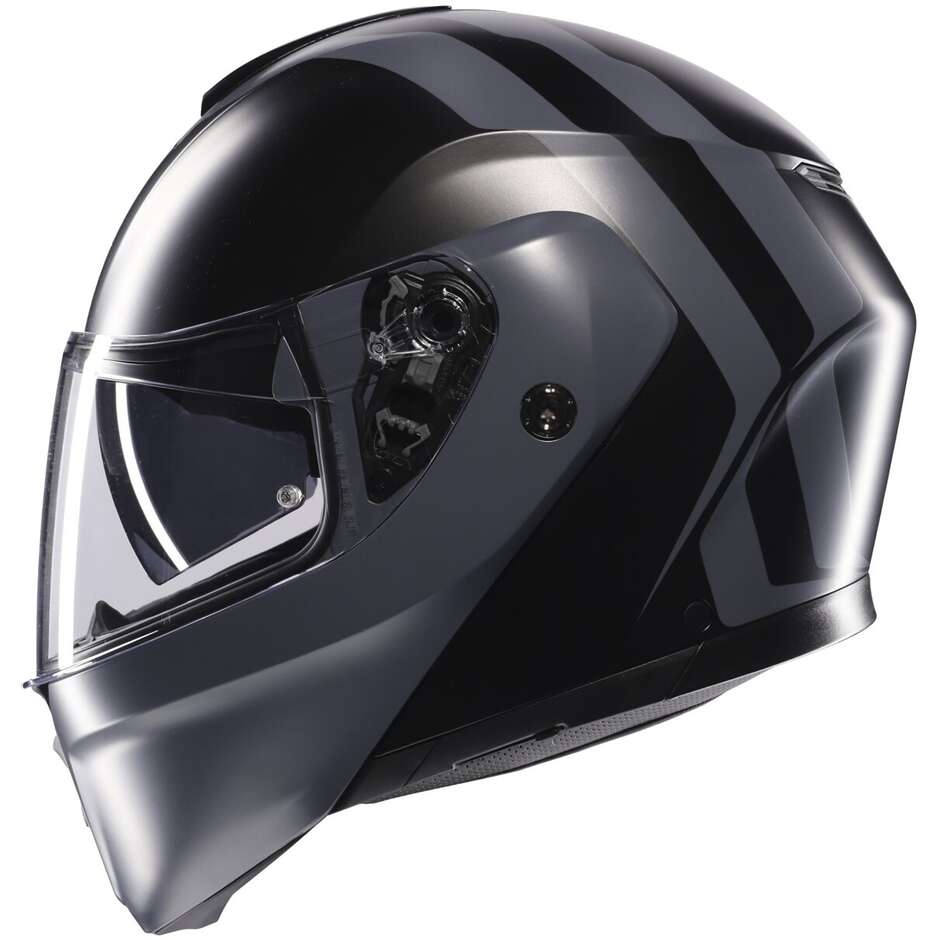 Agv Modularer Motorradhelm STREETMODULAR RESIA Matt Schwarz Grau