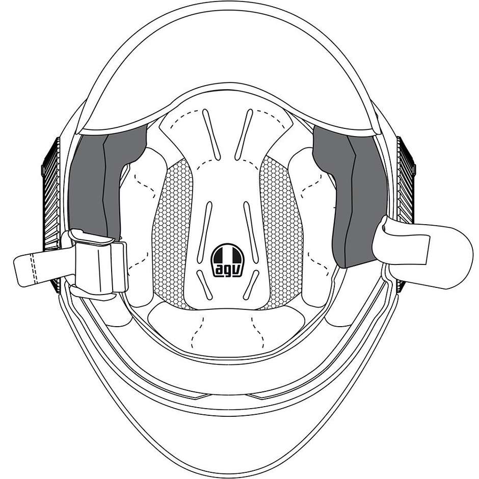 Agv ORBYT Helm Guanciotte (Größen XL)