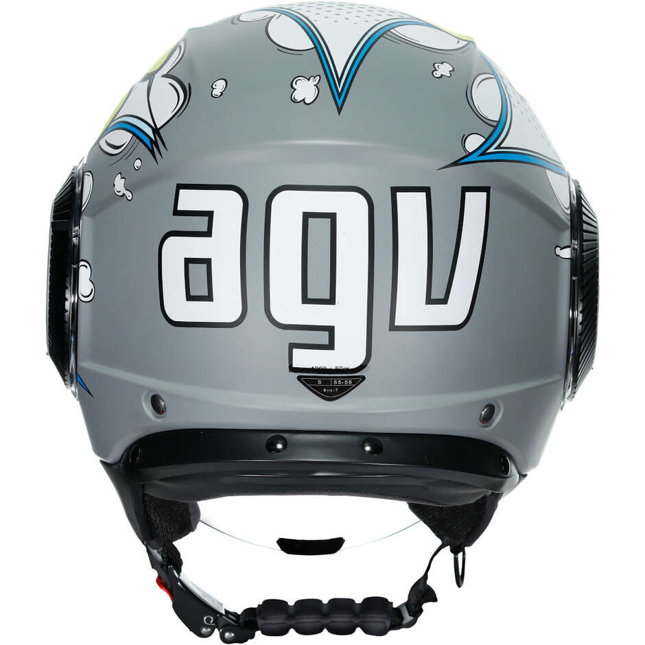 Agv ORBYT VIBES Jet Motorcycle Helmet Matt Gray Yellow