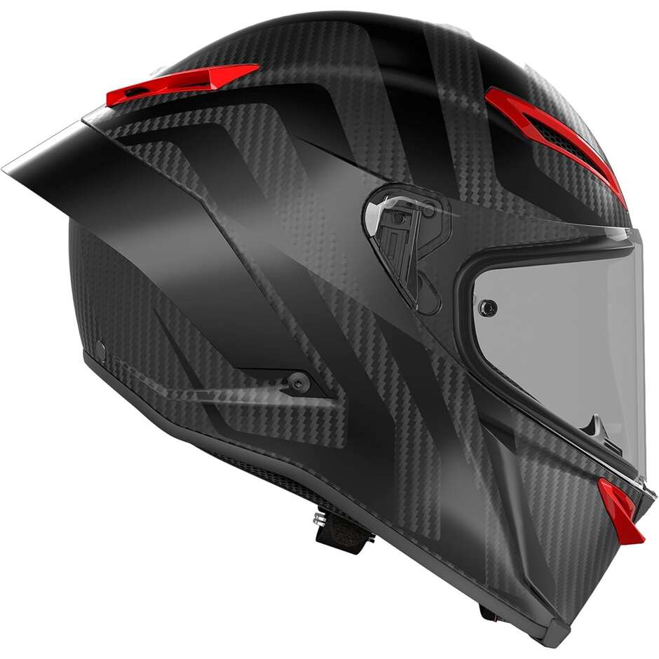 Agv PISTA GP RR INTREPIDO Full Face Motorcycle Helmet Matt Carbon Black Red