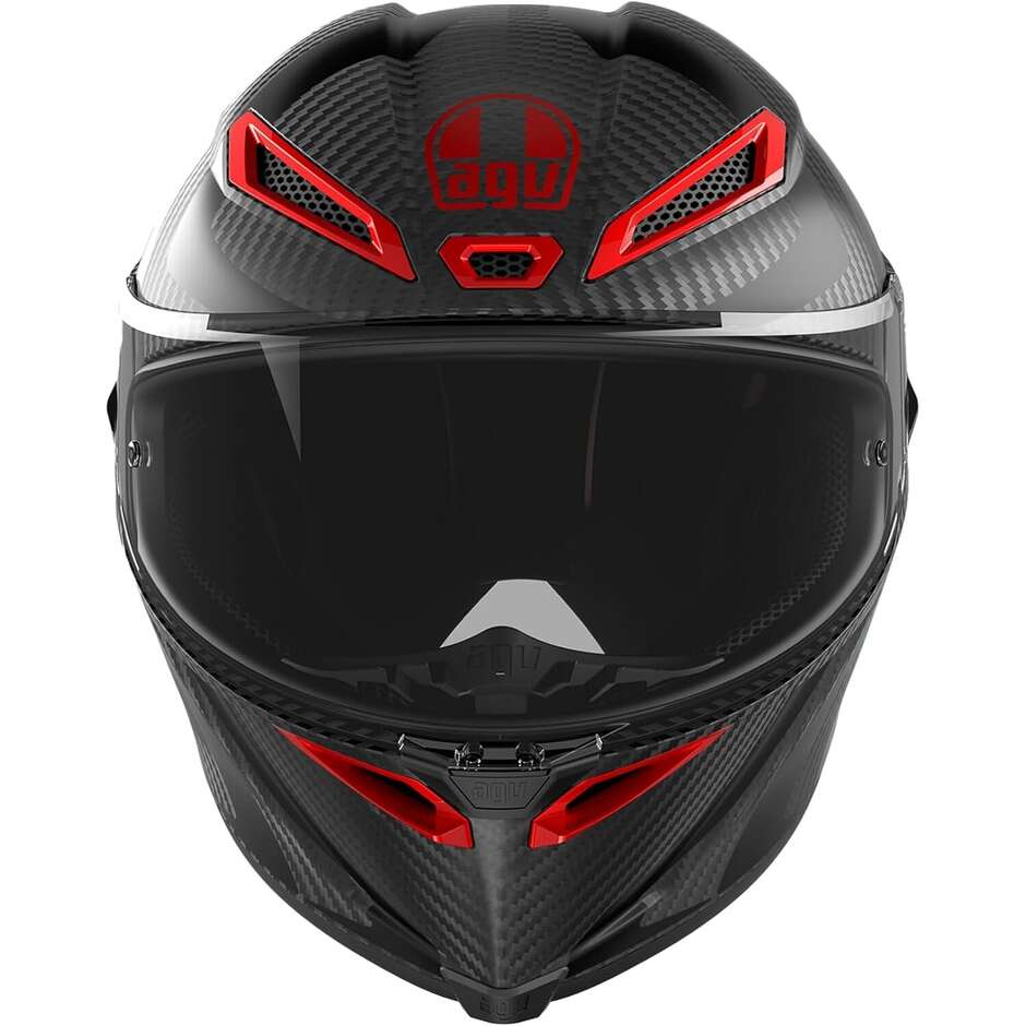 Agv PISTA GP RR INTREPIDO Full Face Motorcycle Helmet Matt Carbon Black Red
