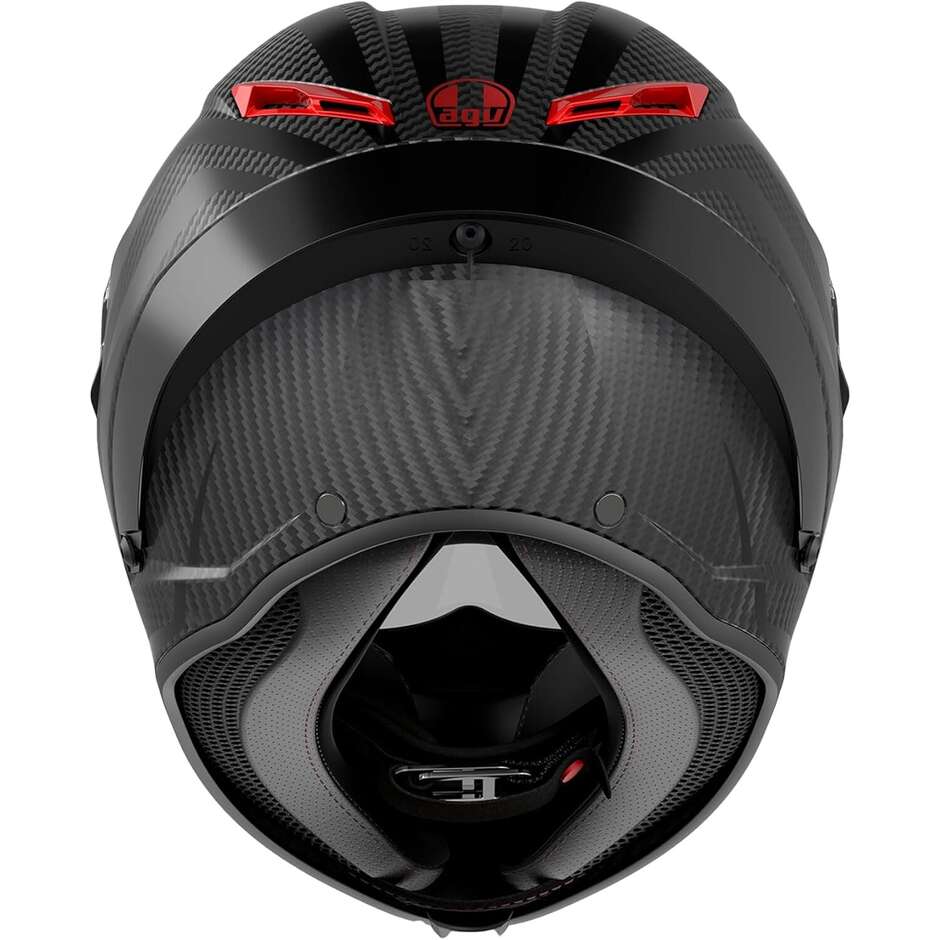 Agv PISTA GP RR INTREPIDO Full Face Motorcycle Helmet Matt Carbon Black Red