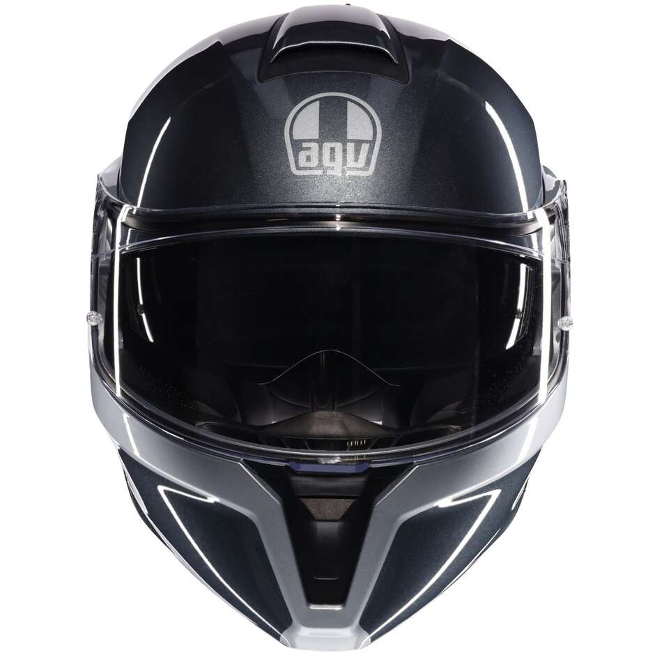 Agv STREETMODULAR LEVICO Modular Motorcycle Helmet Grey Silver