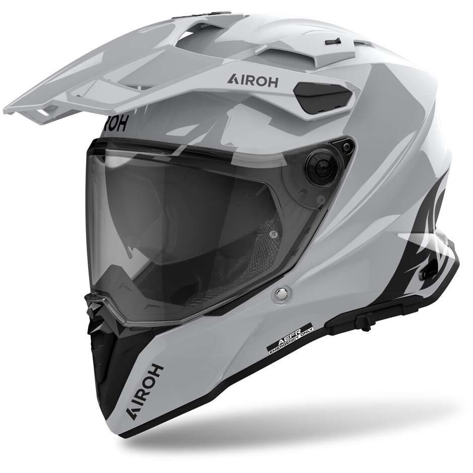 Airoh Adventure Motorcycle Helmet COMMANDER 2 COLOR Glossy Cement Grey