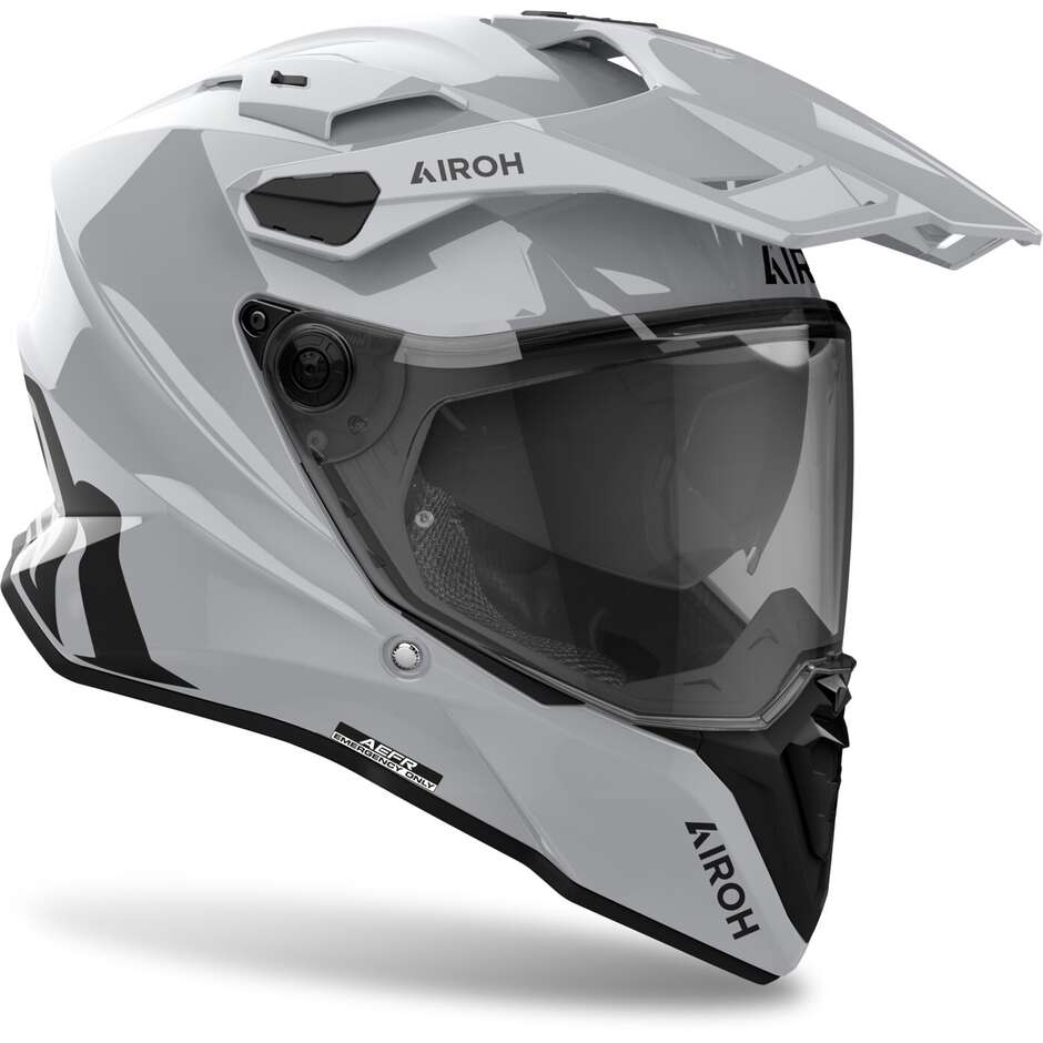 Airoh Adventure Motorcycle Helmet COMMANDER 2 COLOR Glossy Cement Grey